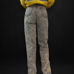 Vintage Rockies Acid Wash High Rise Jeans 80s 90s Gray Western Cowgirl 24